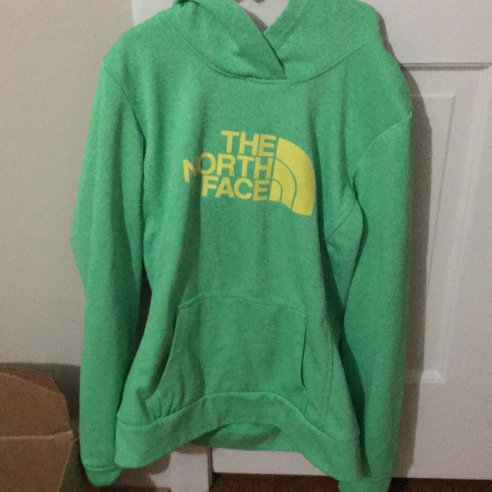 Green North Face pullover!